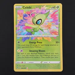 Pokemon TCG Card Celebi 009/185 Vivid Voltage Amazing Rare Holo - NM - Image 1