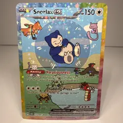 Pokemon Bubble Snorlax Special Doujin Art Starry Holo Card - Image 1