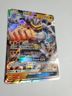 Pokemon Machamp GX Ultra Rare Holo 64/147 Burning Shadows English Card - Image 1