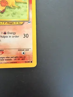 Vulpix 91/105 Neo Destiny 1st Edition Vintage Pokemon Card 2002 WOTC Common LP - Image 5