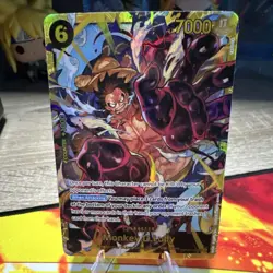 Bandai One Piece Card Game Monkey D. Luffy OP10-118 Foil Secret Rare NM - Image 1