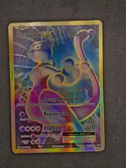 Pokemon Mewtwo EX 103/108 Ultra Rare Full Art Card Evolutions XY Lightly Played - Image 1