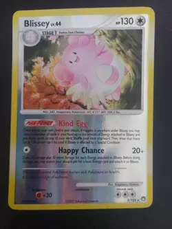 Pokemon Blissey Card 5/123 Mysterious Treasures Reverse Holo Rare - Image 1