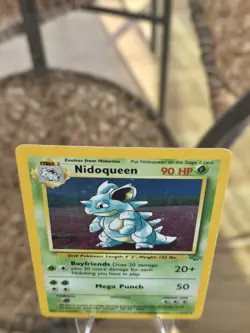 Pokemon TCG Nidoqueen Jungle Holo Card 7/64 Unlimited Rare MODERATE PLAY Wotc - Image 2