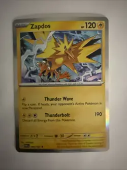 Pokemon TCG Twilight Masquerade Zapdos Holo Rare Card 65/167 - Image 1
