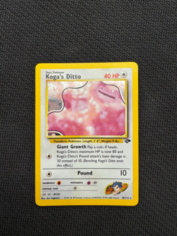 Pokemon TCG Koga's Ditto Holo Unlimited Rare Card 10/132 Gym Challenge LP - Image 1