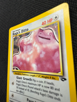 Pokemon TCG Koga's Ditto Holo Unlimited Rare Card 10/132 Gym Challenge LP - Image 2