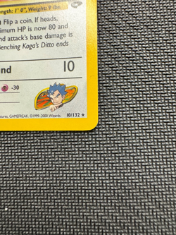 Pokemon TCG Koga's Ditto Holo Unlimited Rare Card 10/132 Gym Challenge LP - Image 5