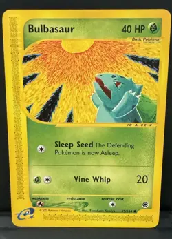 Pokemon Bulbasaur 95/165 Expedition Base Set Common Regular Trading Card LP - Image 1