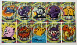 Pokemon TOPPS Series 2 - Complete Sticker Card Puzzle Set 10/10 LP - Image 1