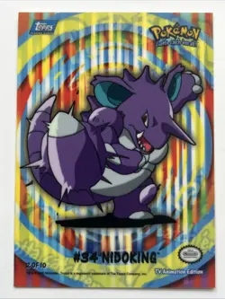 Pokemon TOPPS Series 2 - Complete Sticker Card Puzzle Set 10/10 LP - Image 4