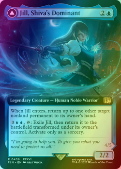 Jill, Shiva's Dominant - BORDERLESS EXTENDED ART FOIL NM (MTG Final Fantasy 438) - Image 1