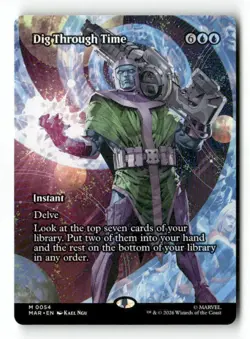 Dig Through Time (Borderless) 54 Mythic MTG MAR NM - Image 2