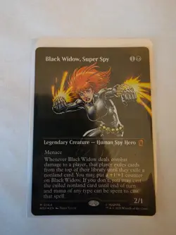 Black Widow, Super Spy Borderless FOIL 0364 MTG MSH Nm/M - Image 1