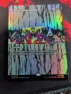 Heroic Intervention (Borderless Foil) Mythic MTG Marvel Super Heroes 0078 - Image 1