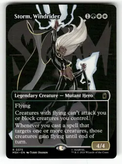Storm, Windrider (Borderless) 375 Marvel Super Heroes Magic: The Gathering NM - Image 1