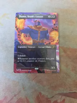 Thanos, Death's Consort Borderless Marvel's Super Heroes MTG NM - Image 1