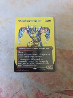 Wolverine, Fierce Fighter Borderless Foil Marvel's Super Heroes MTG NM - Image 1