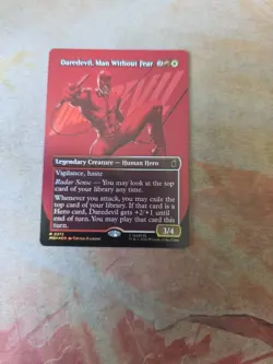 Daredevil, Man Without Fear (0372) Borderless FOIL Marvel's Super Heroes MTG NM - Image 1