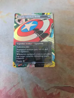 Captain America's Shield (0317) Borderless FOIL Marvel's Super Heroes MTG NM - Image 1