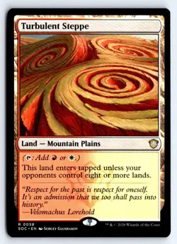Turbulent Steppe 58 Commander: Secrets of Strixhaven Magic: The Gathering NM - Image 1