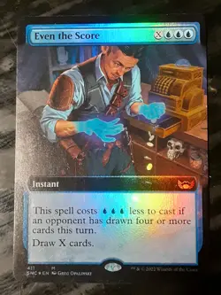Even the Score Extended Art FOIL , Streets of New C, NM , MTG ,FREE SHIPPING - Image 1