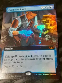 Even the Score Extended Art FOIL , Streets of New C, NM , MTG ,FREE SHIPPING - Image 3