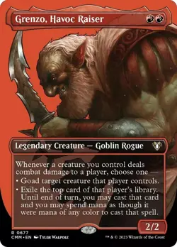 FOIL Grenzo, Havoc Raiser (Borderless) - Commander Masters (CMM) - Image 1