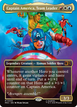 Captain America, Team Leader (Foil) - 5 - MSC - Near Mint - MTG - Image 1