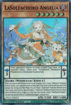 1x LaSolfachord Angelia - 1st Edition NM Eng YuGiOh - Ancient Guardians - Image 1