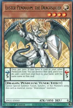 1x Luster Pendulum, the Dracoslayer - 1st Edit NM Eng YuGiOh - Ancient Guardians - Image 1