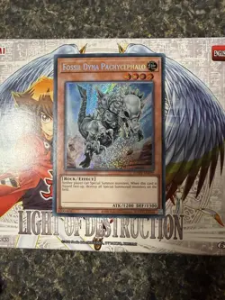 Yu-Gi-Oh Fossil Dyna Pachycephalo SR LODT-EN099 Light of Destruction near mint - Image 1