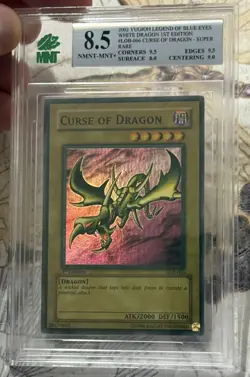 Yu-Gi-Oh! Curse Of Dragon LOB-066 1st Edition MNT 8.5 North American Wavy - Image 1