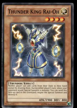 Thunder King Rai-Oh RYMP-EN074 Ra Yellow Mega Pack Yu-Gi-Oh NM - Image 1