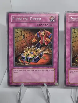 YuGiOh Reckless Greed PGD-051 Rare Full Playset x3 Exodia FTK! Vintage! TCG - Image 2