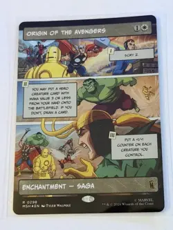 Origin of the Avengers Borderless Showcase Marvel Super Heroes Foil 298 - Image 1