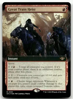Great Train Heist (Extended Art) #331 (Foil) (NM) Thunder Junction OTJ Magic MTG - Image 1