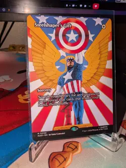 MTG Steelshaper's Gift M 0050 Marvel Captain America Full Art Mythic Rare NM - Image 2