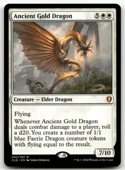 Ancient Gold Dragon #3 (NM) Baldur's Gate CLB Magic MTG - Image 1