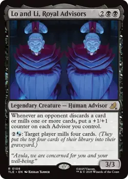 Lo and Li, Royal Advisors 108 Rare MTG TLE NM - Image 1