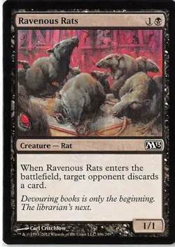 Ravenous Rats *PLAYSET* Magic MtG x4 M13 SP - Image 1