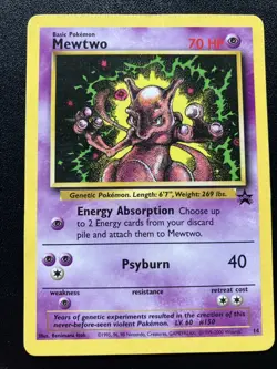 Pokemon 1999 TCG Mewtwo WoTC Black Star Promo 14/53 - Image 1