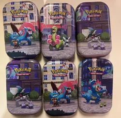 Pokemon Lumiose City Mini Tin Lot Empty Tins Salamence Gallade Meganium Feraliga - Image 1