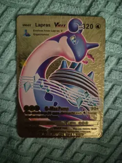 Lapras VMAX - Gold Foil Pokemon Card Fan Art Card - Image 1
