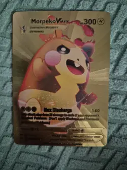 Morpeko Vmax Gold Foil 300 HP Custom Fan Art Pokemon Cosplay Card 080/202 - Image 1
