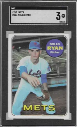 1969 Topps #533 Nolan Ryan SGC 3 VG. New York Mets - Image 1