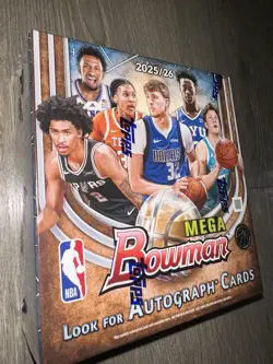 Topps Bowman 2025/26 Mega Box Sealed Basketball Trading Cards Mega Box NBA 42 - Image 1