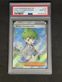 2025 Pokemon Wally's Compassion 176/132 Me01: Mega Evolution Holo PSA 10 - Image 1