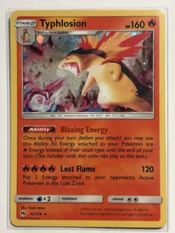 Pokemon TCG Typhlosion Lost Thunder 42/214 Holo Holo Rare - Image 1