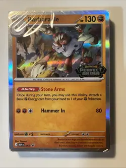 Pokemon TCG Barbaracle MEP 065 Perfect Order Prerelease Stamped Promo SEALED - Image 1